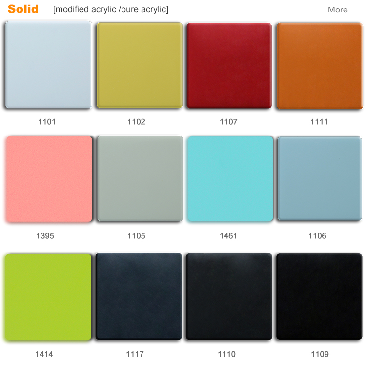 CE, NSF, ISO9001 a certifié la grande surface solide de Corian d'acrylique de forme de galette