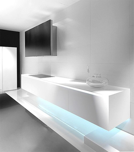 Surface solide blanche pure d'usine de surface solide de couleurs de Staron/ Corian/ Hanex pour le dessus de vanité