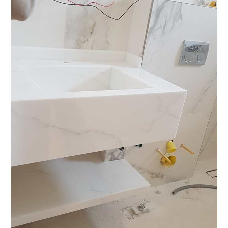 Hot Sale Corian/ Samsung couleur blanche Mable grande dalle pierre artificielle de surface solide
