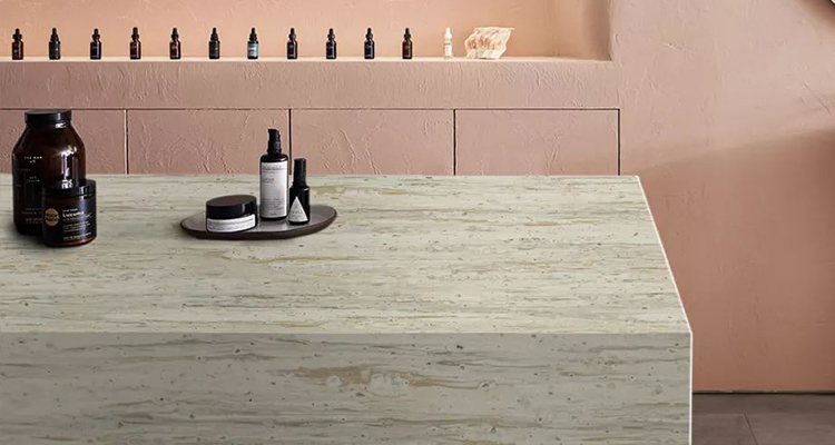 Feuilles de surface solide Koris série de marbre artificiel dalles de pierre blanc de Carrare feuille de prix