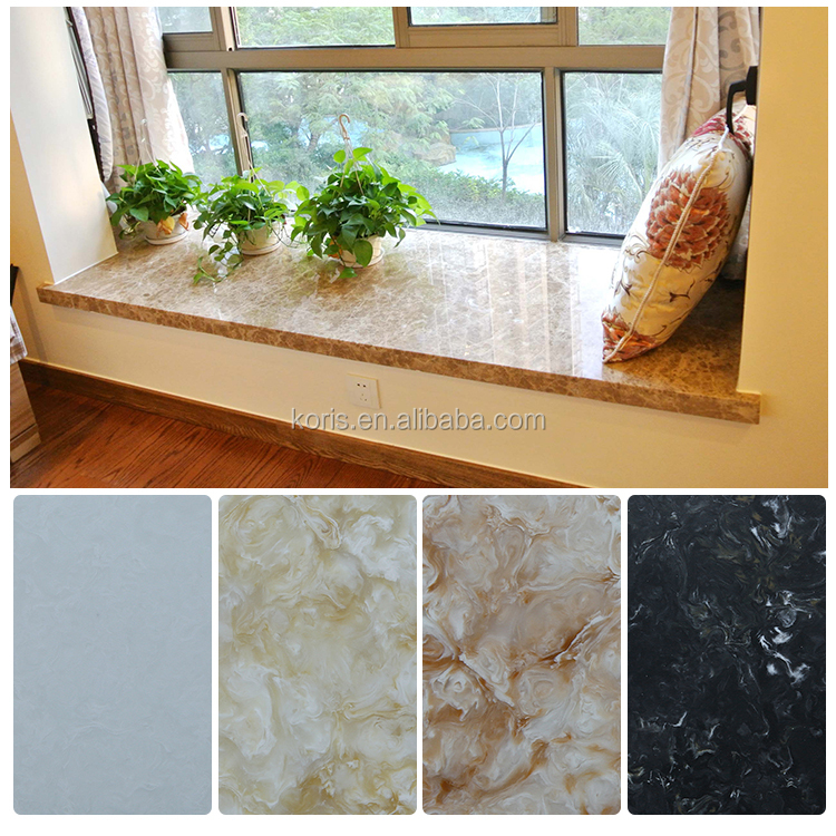 Appuis de fenêtre en marbre artificiel de granit à surface solide à haute imitation