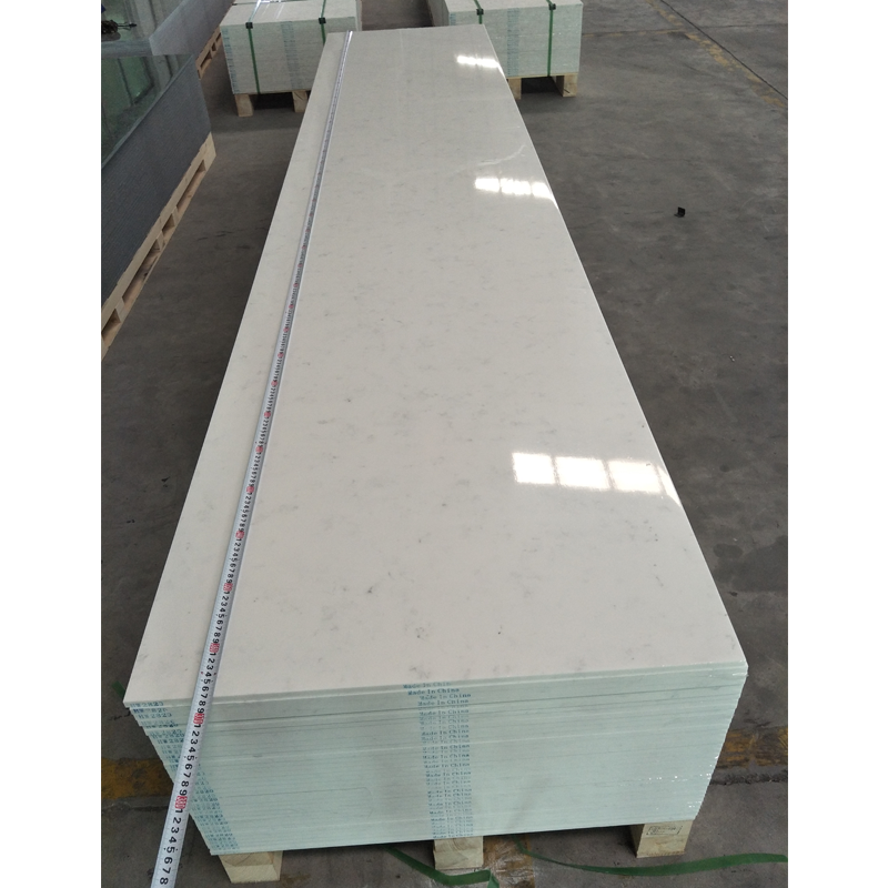 La résine de Corian adaptent le dessus de Tableau de marbre artificiel de bon prix aux besoins du client pour la surface solide