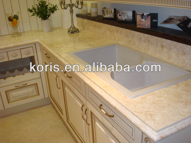 Comptoir de cuisine à surface solide en pierre synthétique Koris