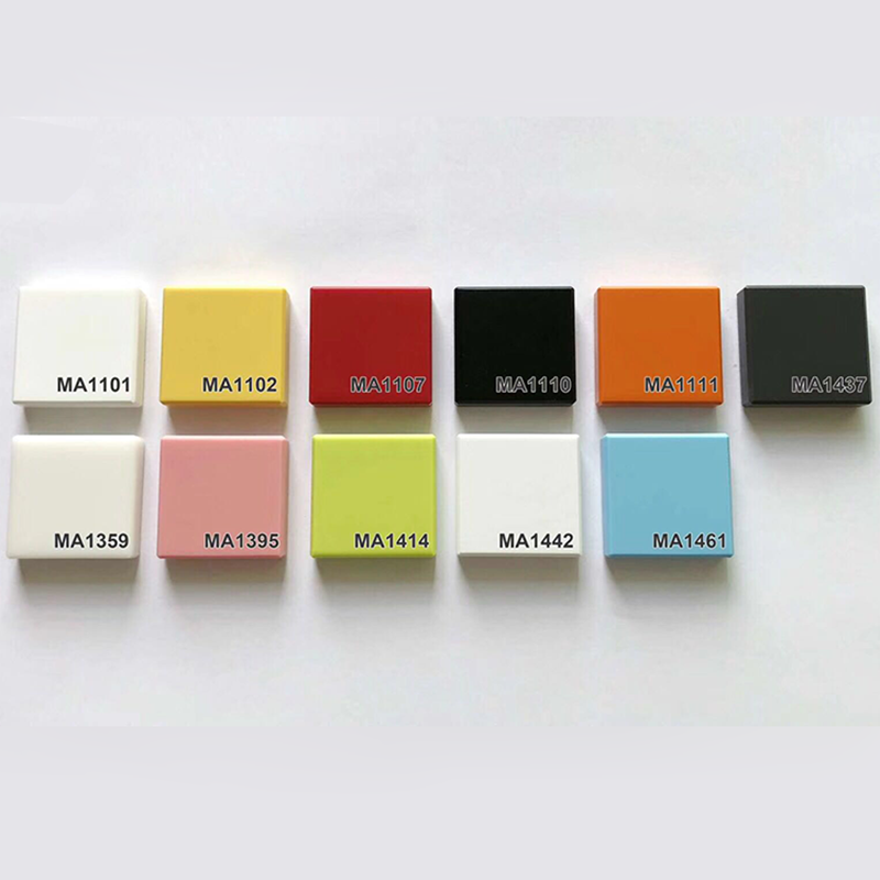 Matériau de construction Personnaliser la dalle de feuille de granit de formica de surface solide acrylique de couleur 12mm