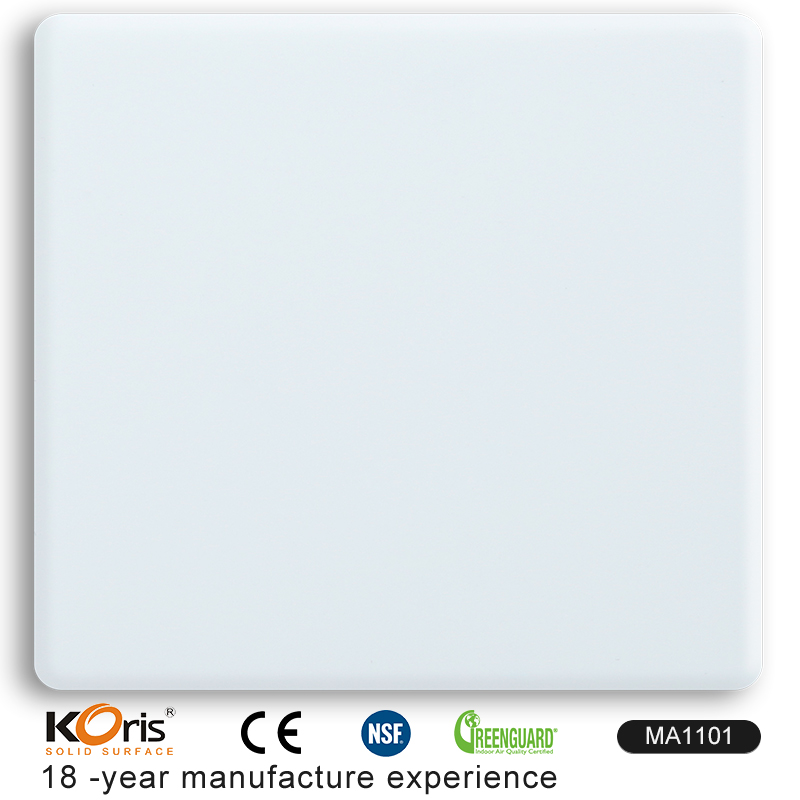 Feuille de surface solide blanche acrylique Comptoir de surface solide Formica multicolore