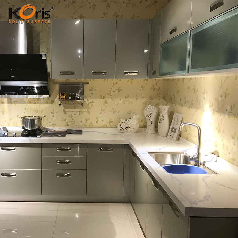 Marbre artificiel Calacatta White HW6801 Surface solide acrylique