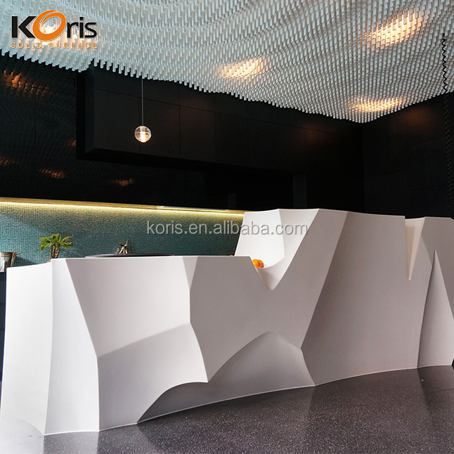 La couleur de Staron/LG/Corians adaptent la surface solide acrylique modifiée par taille aux besoins du client pour le Cabinet