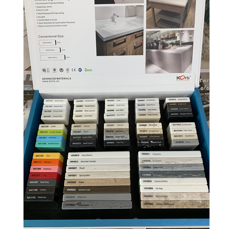 Produit de Corian extérieur solide élégant de grande taille de la grande dalle 6-30mm pour le plan de travail